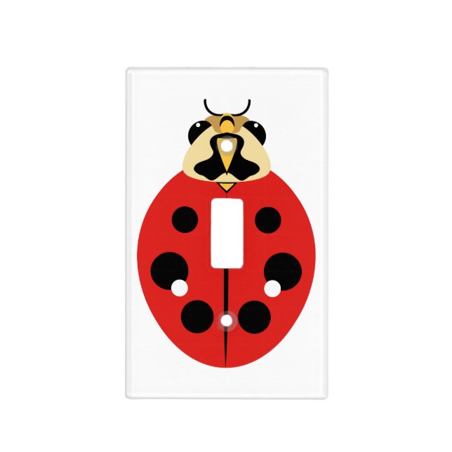 Ladybug Beetle Red Light Switch Cover (Front)