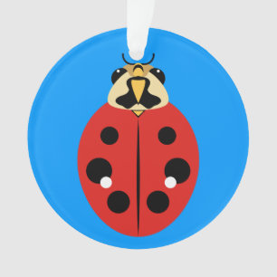 Ladybug Beetle Red Ornament
