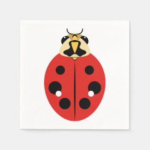 Ladybug Beetle Red Paper Napkins