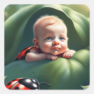 Ladybug Bestie Square Sticker