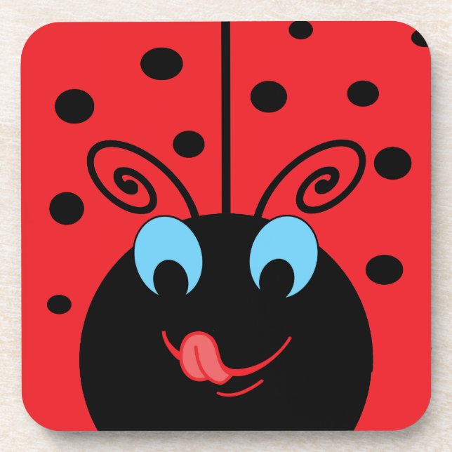 Ladybug Beverage Coaster (Front)