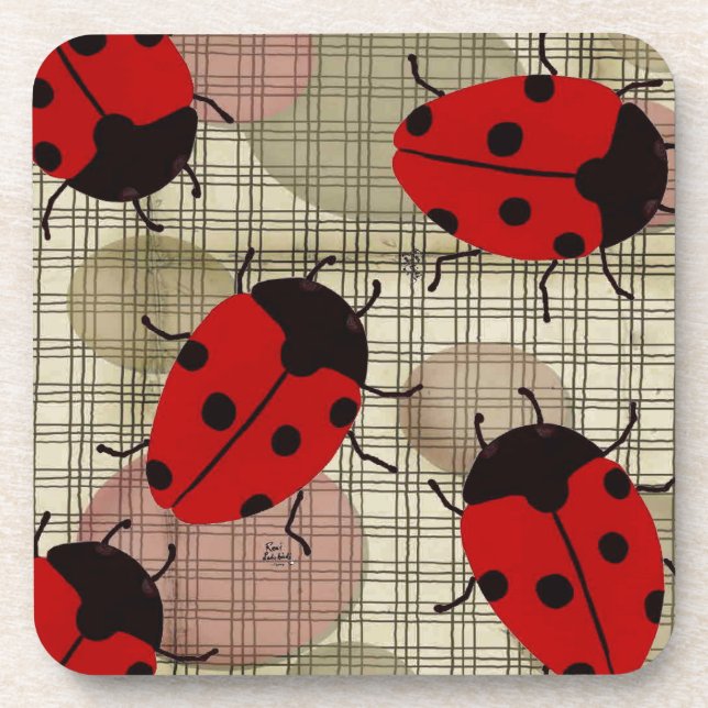 LADYBUG BEVERAGE COASTER (Front)