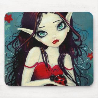 Ladybug Big-Eye Fairy Art Mouse Pad