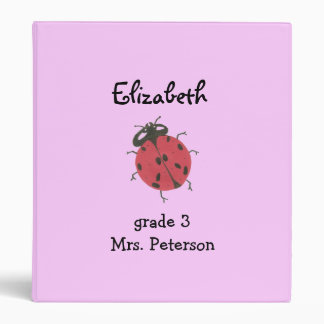 Ladybug binder for school