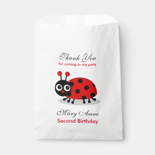 Ladybug Birthday Baby Shower Party Favor Bag