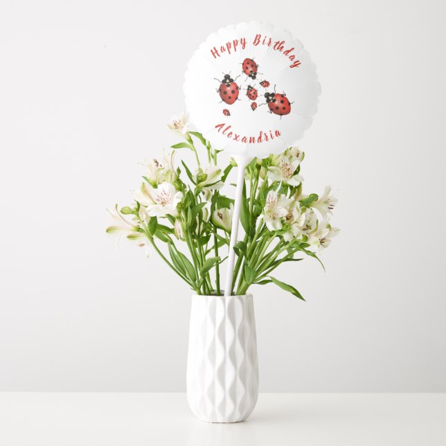Ladybug Birthday  Balloon (Vase)