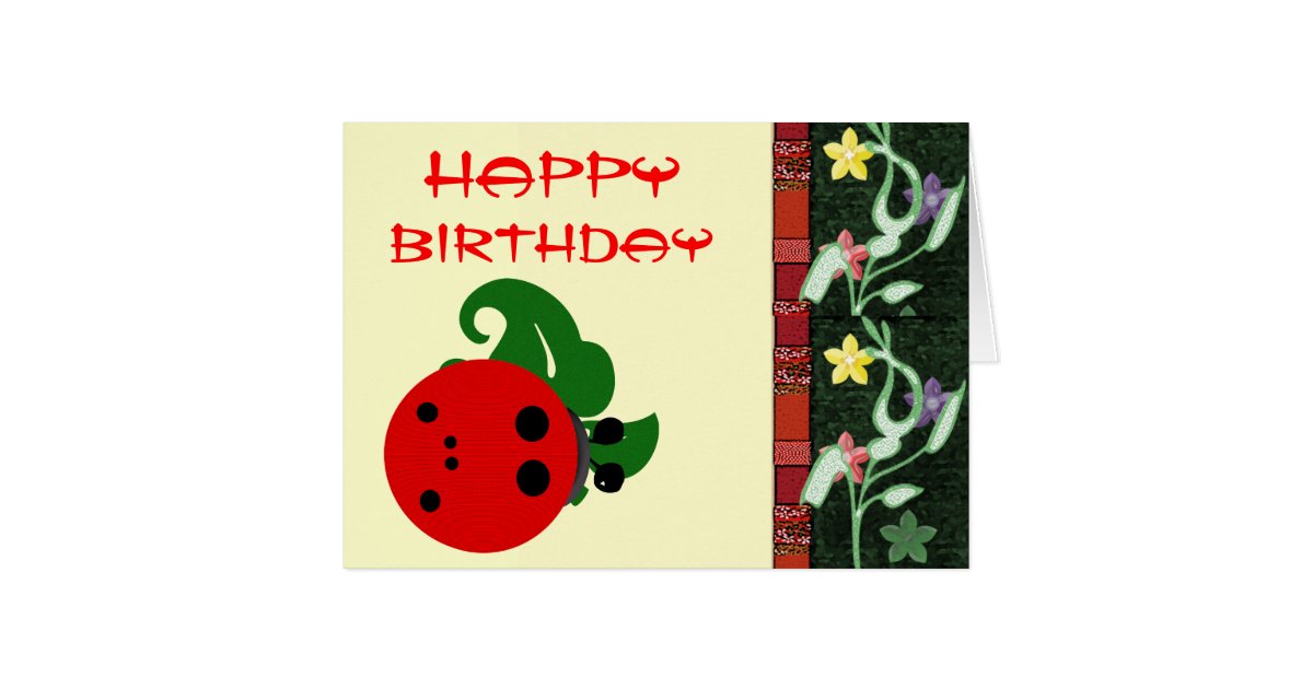 Ladybug Birthday Card | Zazzle