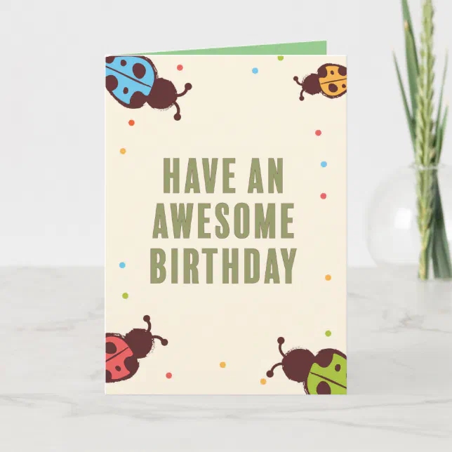 Ladybug Birthday Greeting Card | Zazzle