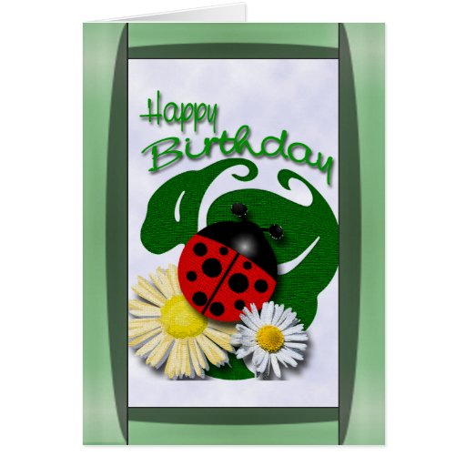 Ladybug Birthday Greeting Cards | Zazzle