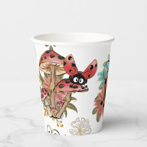 Ladybug Birthday or Baby Shower party cups