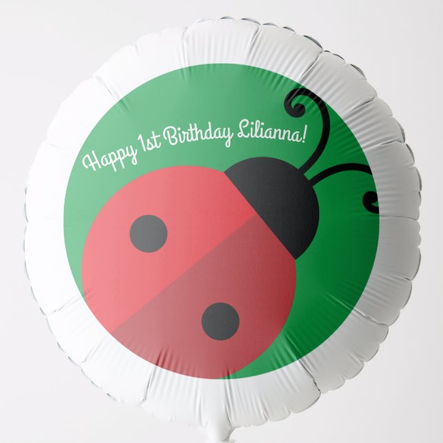 Ladybug Birthday Party Balloon (Front)
