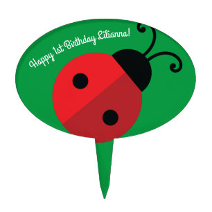 Ladybug Birthday Party Cake Topper