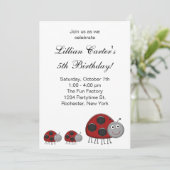 Ladybug Birthday Party Invitations (Standing Front)