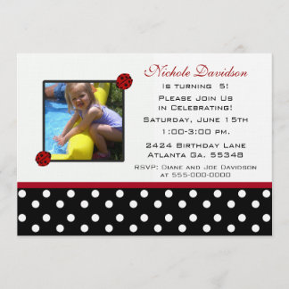 Ladybug: Birthday Party Invitations