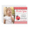 Ladybug Birthday Thank You Card with Photo