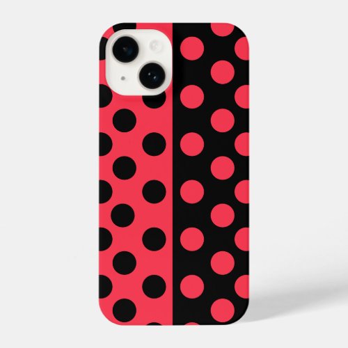 Ladybug Black Red Polka Dots iPhone 14 Case