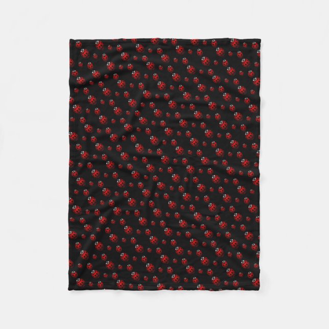 Ladybug Blanket Cute Ladybird Fleece Blanket (Front)