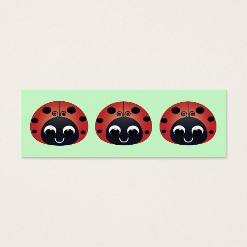 Ladybug Bookmark Business Cards