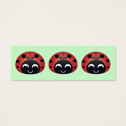 Customizable Ladybug Bookmark Business Cards