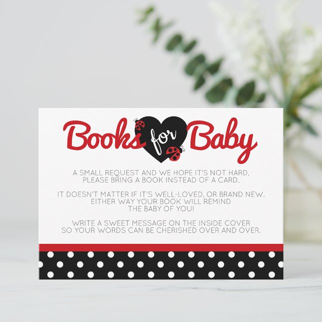 Ladybug Books for Baby Enclosure Invite Insert (Ladybug Books for Baby Enclosure Invite Inserts)