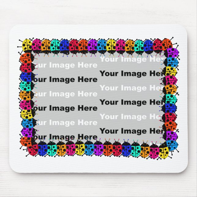 Ladybug Border Mouse Pad (Front)