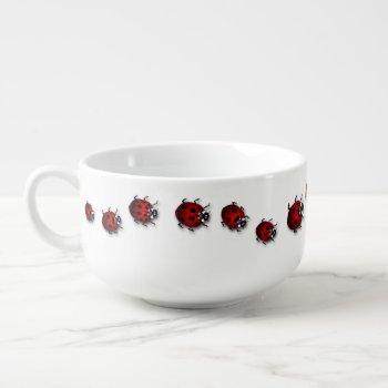 Ladybug Bowl Ladybird / Ladybug Art Soup Bowls by artist_kim_hunter at Zazzle