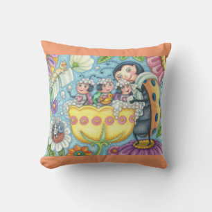 Ladybug Bubblebath LADYBUG FAMILY THROW PILLOW