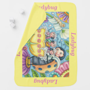 Ladybug Bubblebath SOFT BABY BLANKET *Personalize