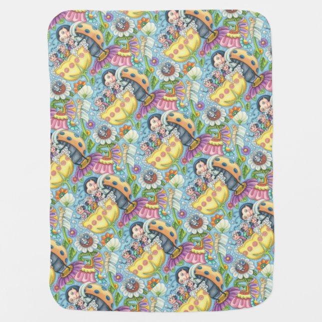 Ladybug Bubblebath SOFT BABY BLANKET *Personalize (Front)
