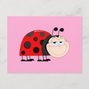 Ladybug Bugs Funny Insect Cute Smile Postcard