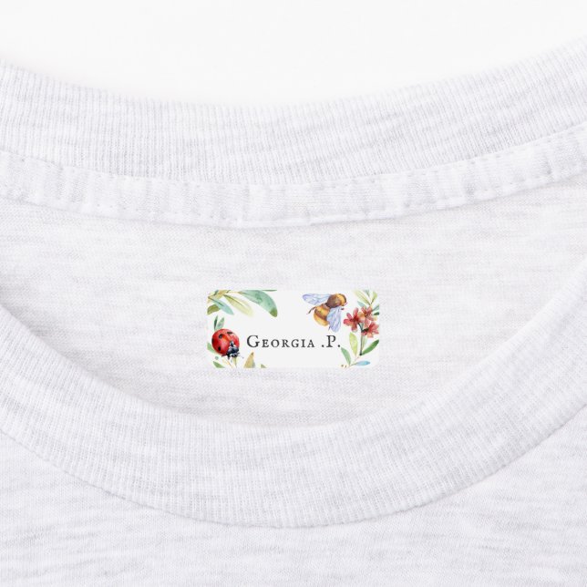 Ladybug Bumblebee Butterfly | Stick-On Clothing Labels (Affixed)