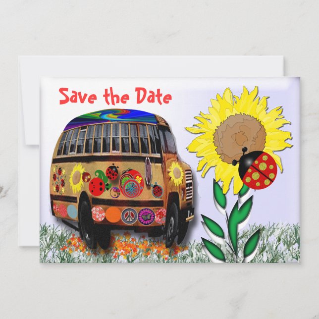 Ladybug Bus Save The Date (Front)