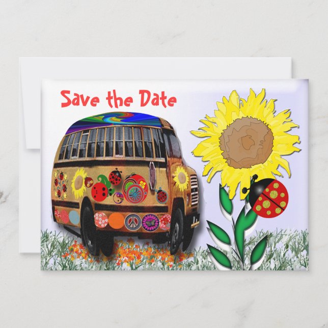 Ladybug Bus Save The Date (Front)