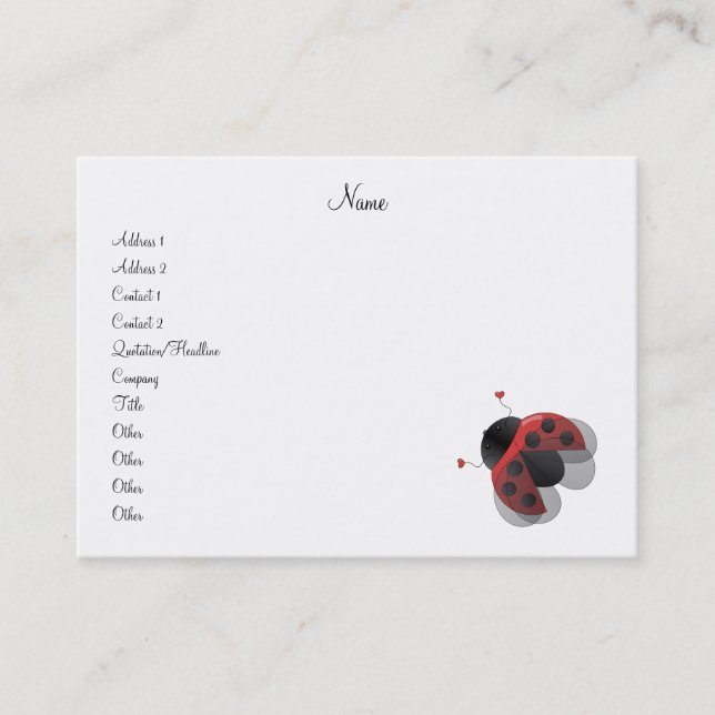 Ladybug Business Card (Front)