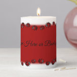 Ladybug Candles Personalized Ladybug Pillar Candle