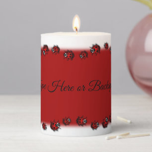 Ladybug Candles Personalized Ladybug Pillar Candle