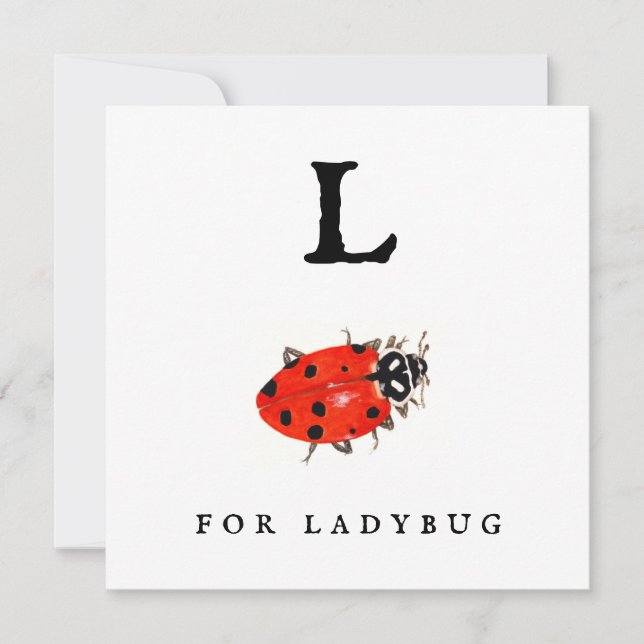 Ladybug  card (Front)
