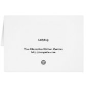 Ladybug Cards (Back Horizontal)