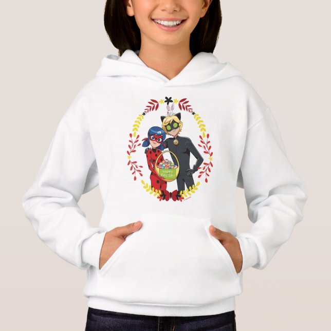 Ladybug & Cat Noir Easter Basket Hoodie (Front)