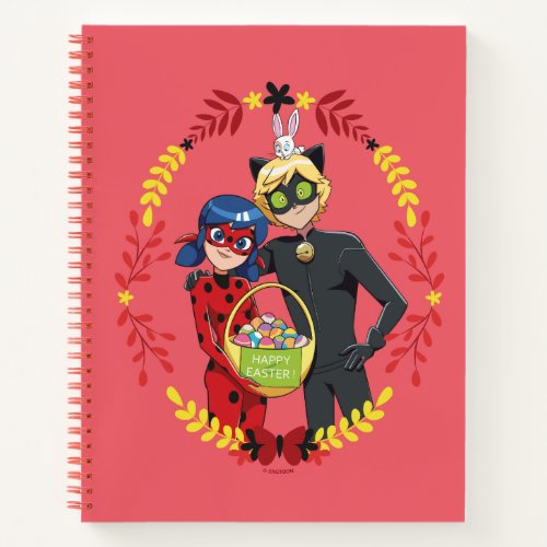 Ladybug  Cat Noir Easter Basket Notebook