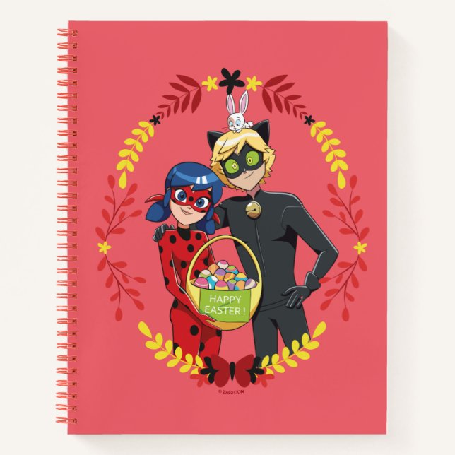 Ladybug & Cat Noir Easter Basket Notebook (Front)
