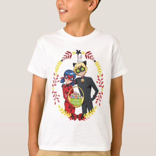 Ladybug  Cat Noir Easter Basket T_Shirt