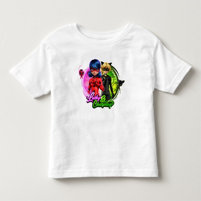 Ladybug & Cat Noir | Lucky & Charming Toddler T-shirt (Front)