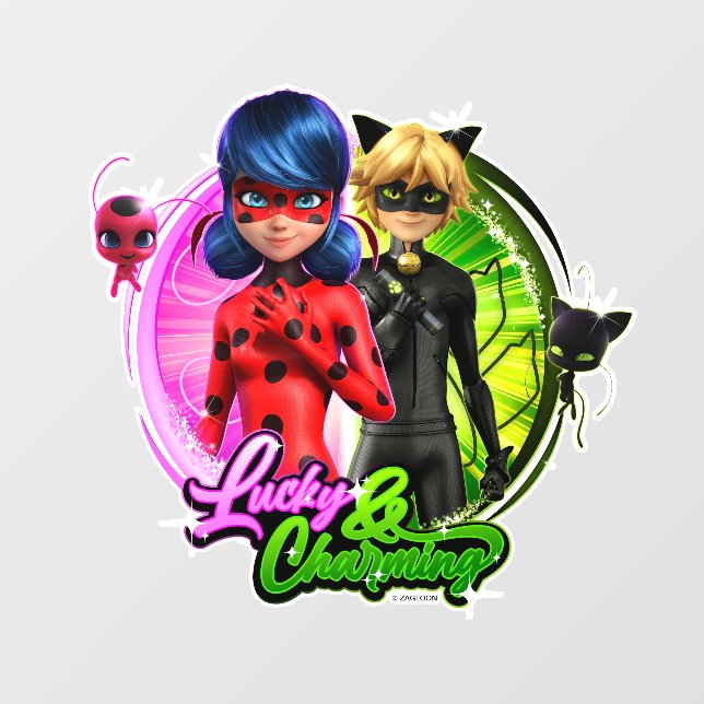 Ladybug & Cat Noir | Lucky & Charming Wall Decal (Front)