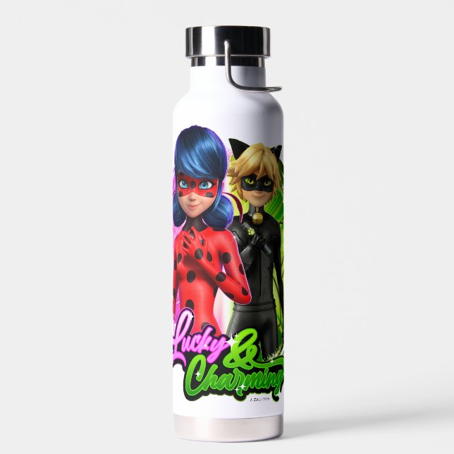 Ladybug & Cat Noir | Lucky & Charming Water Bottle (Left)