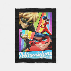 Ladybug & Cat Noir   Miraculous Power! Fleece Blanket
