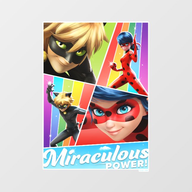 Ladybug & Cat Noir | Miraculous Power! Wall Decal (Front)