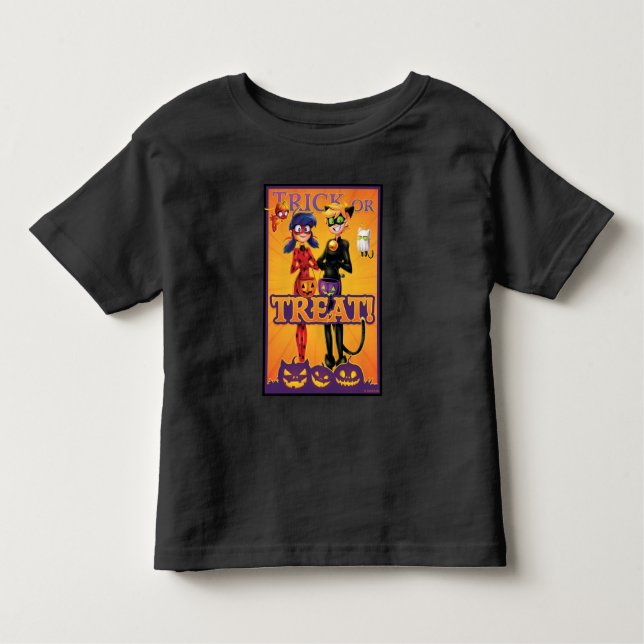 Ladybug & Cat Noir | Trick or Treat! Toddler T-shirt (Front)