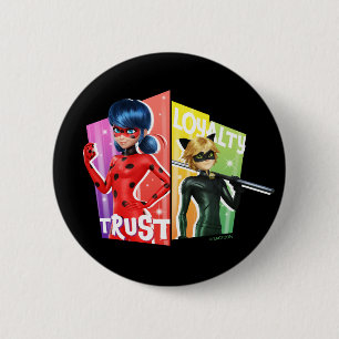 Ladybug & Cat Noir   Trust & Loyalty Button