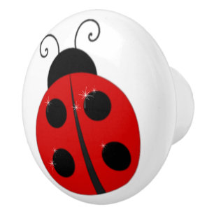 Ladybug Ceramic Knob